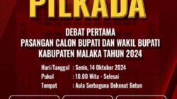 Debat Pertama Pasangan Calon Bupati-Wakil Bupati Malaka Periode 2024-2029