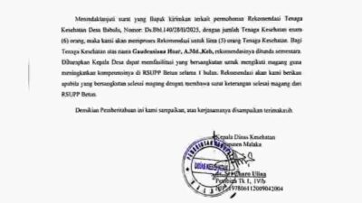 Nasib Nakes di Puskesmas Babulu Masih Teka Teki, Kadis Kesehatan Malaka Diduga Bersekongkol Untuk Menahan Rekomendasi